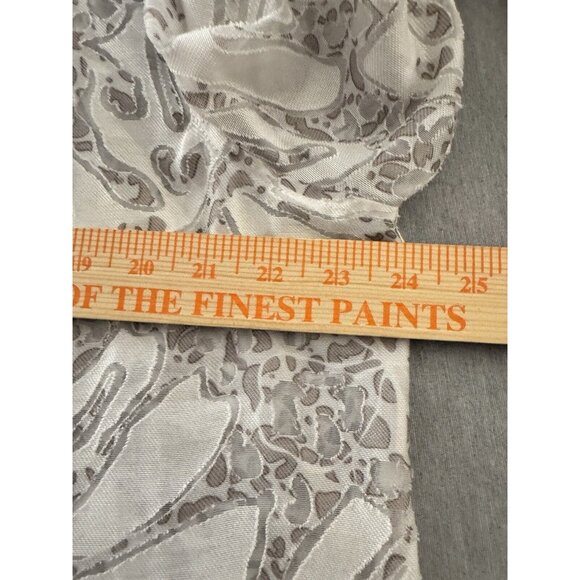 Alfred Dunner Women Aztec Sz 18 White Sheer Long Sleeve Button Up Floral Blouse - Picture 9 of 10